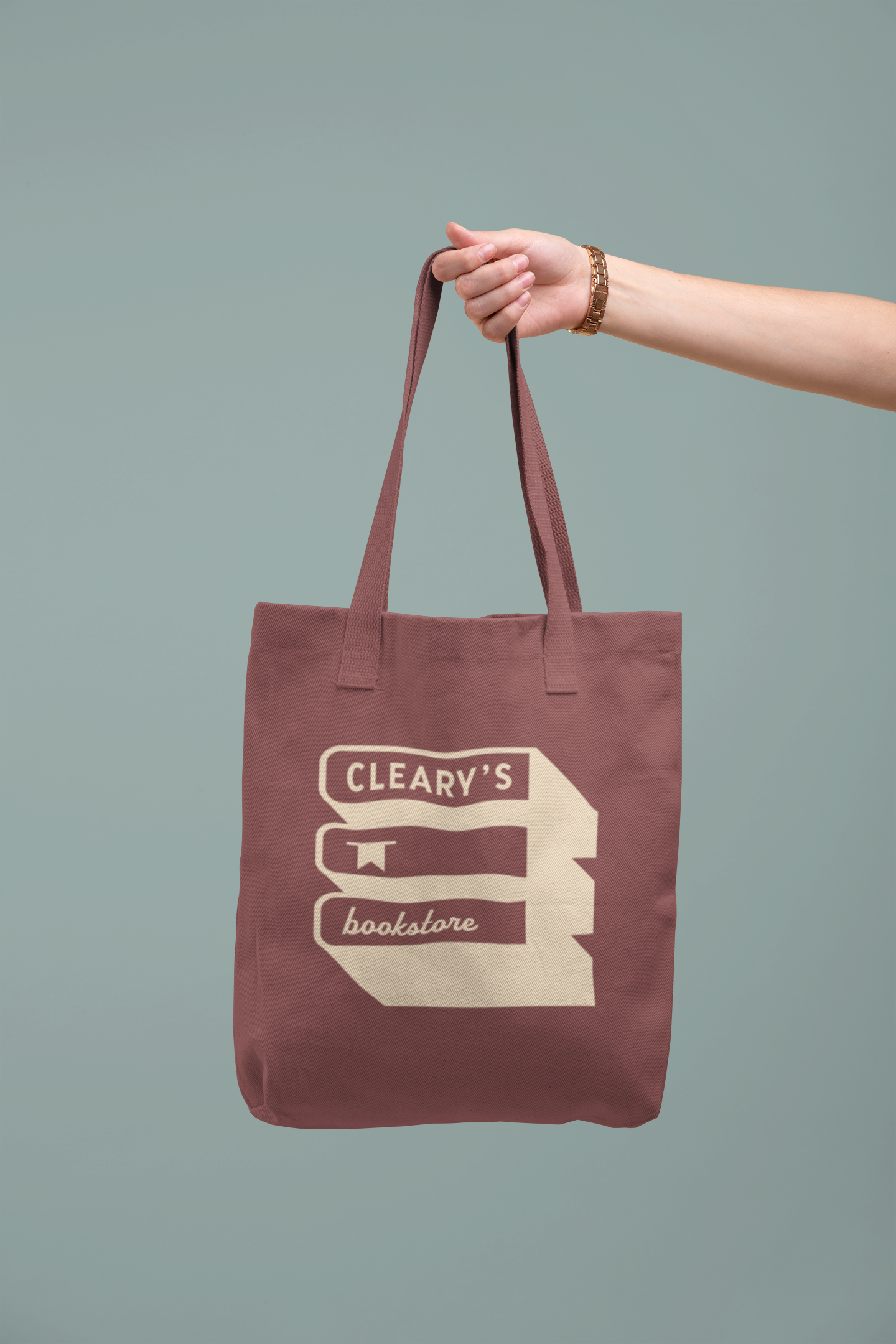 Cleary's Storefront Tote in Brick Red